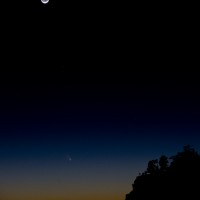 Comet PanSTARRS, night sky photography, astrophoto, New Mexico, El Mapais lava beds