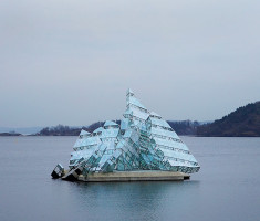 Monica Bonvicini’s sculpture She Lies in Oslo's inner harbor