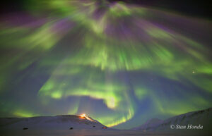 March 20 aurora over Longyearbyen