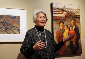 Hatsuko Mary Higuchi talks about “Manzanar Guard Tower” and “Unfinished Business: Hardship and Suffering”. 