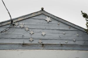 The Big Dipper points to Polaris near the roof of Laverne Solberg’s garage.