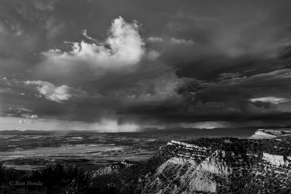 Evening storm to the north of Mesa Verde. 